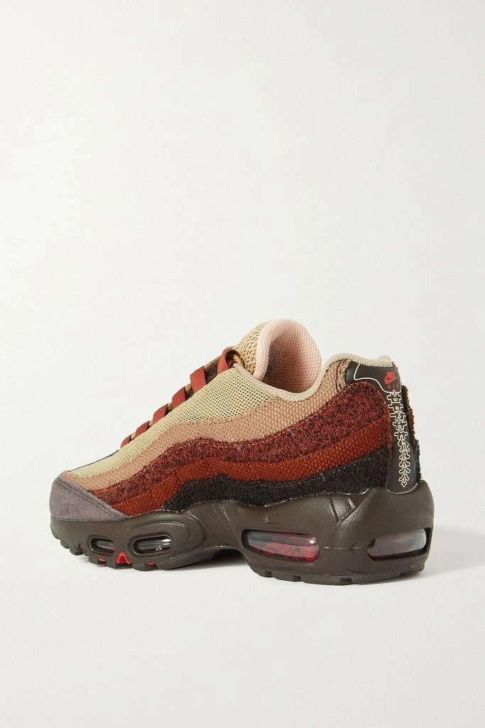 NIKE Air Max 95 Anatomy mesh, canvas and faux suede sneakers 3