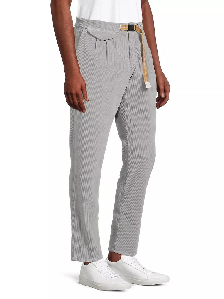 White Sand Corduroy Cotton-Blend Slim-Fit Pants 4