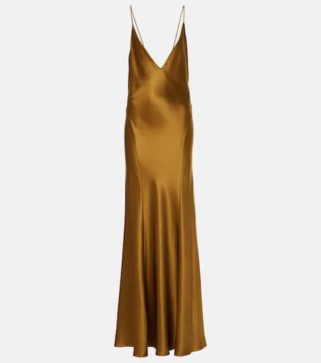 Yves Saint Laurent Satin maxi dress 1