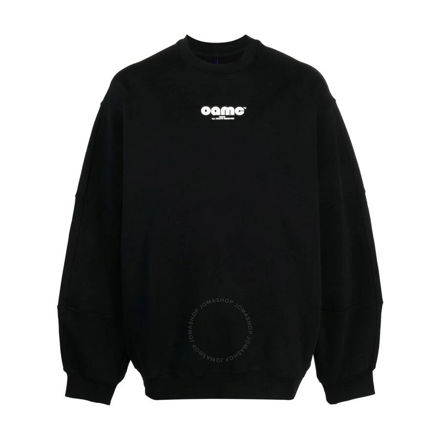 Oamc Men's Black Logo-Patch Nome Cotton Sweatshirt 1