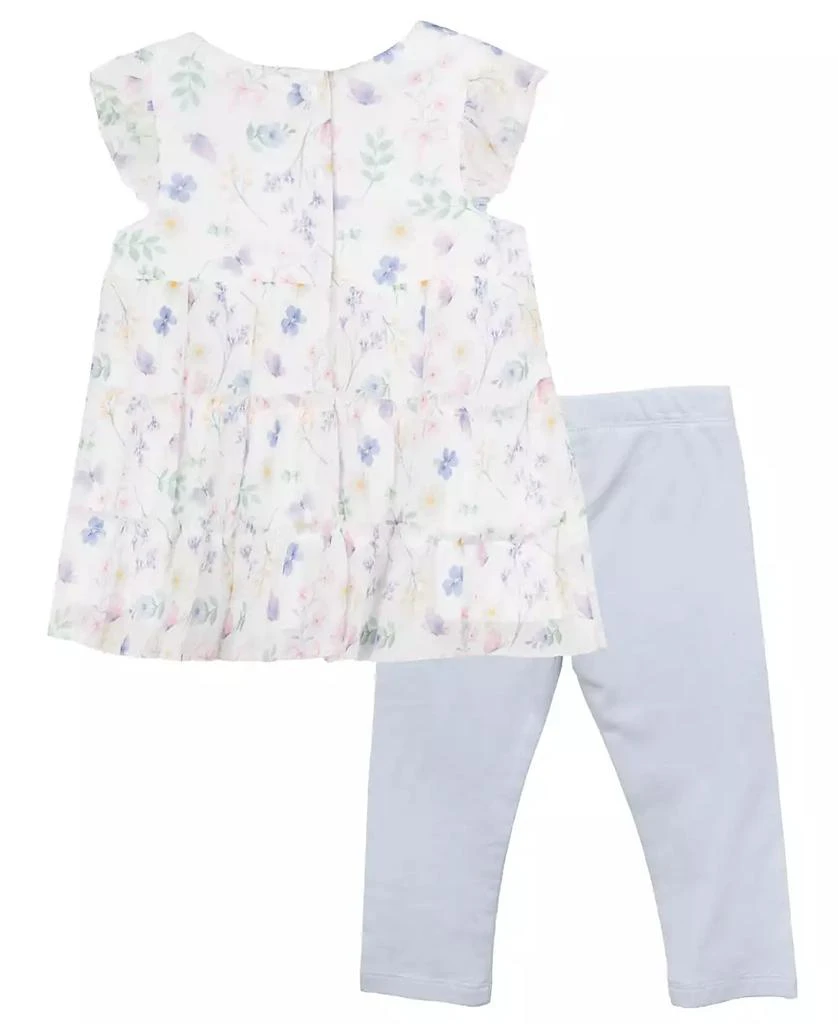 Rare Editions Baby Girls 2-Piece Power Mesh Dressy Top and Pant Set 2
