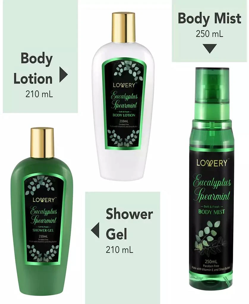 Lovery 3-Pc. Eucalyptus Spearmint Bath & Body Set 2