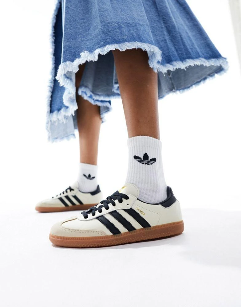 Adidas adidas Originals Samba OG trainers in cream and black 1