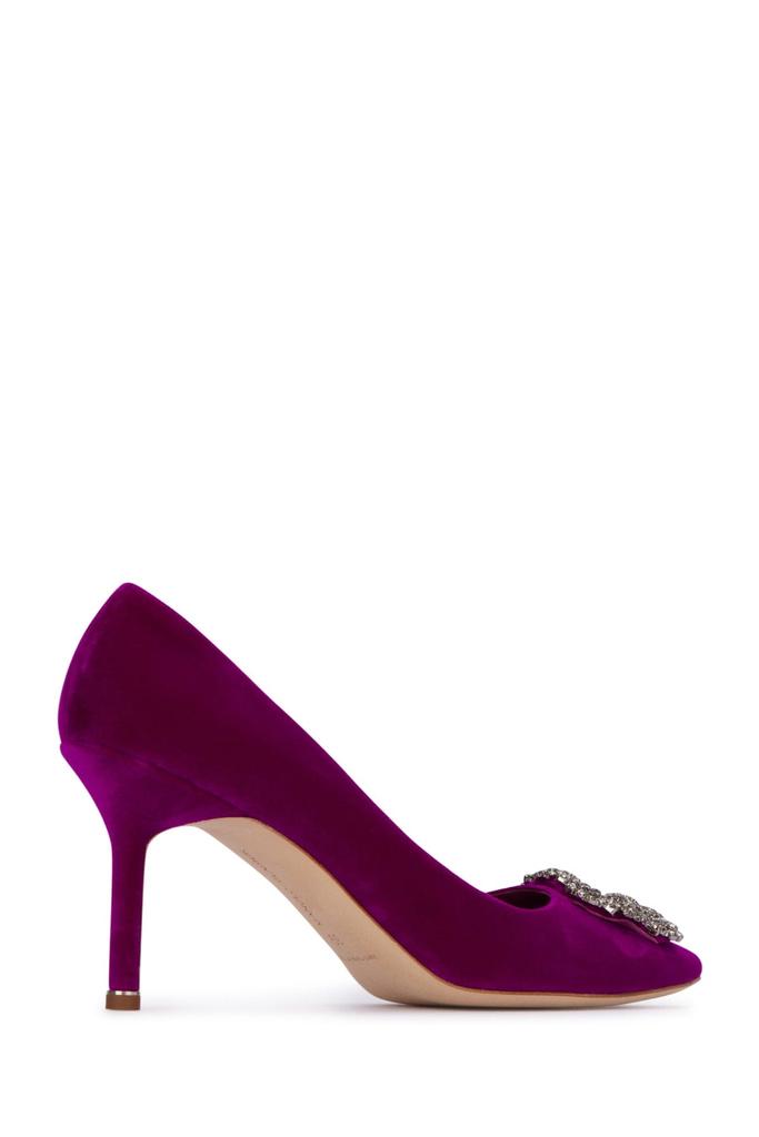 Manolo Blahnik Dark fucsia velvet Hangisi 70 pumps