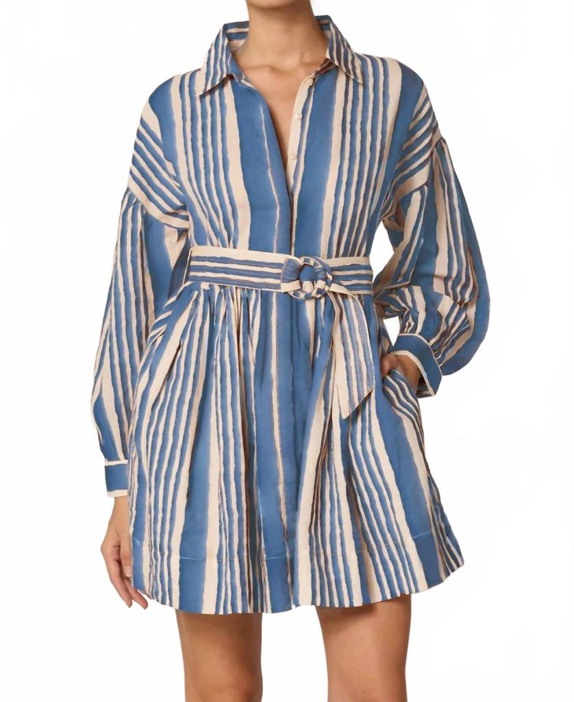 Cleobella Tiana Mini Dress In Vecchio Stripe