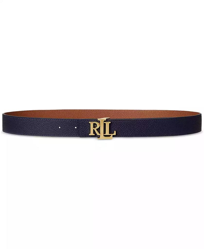 Ralph Lauren Logo Reversible Pebbled Leather Belt