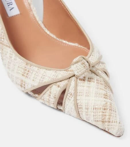 Aquazzura Premiere 50 cutout tweed pumps 5