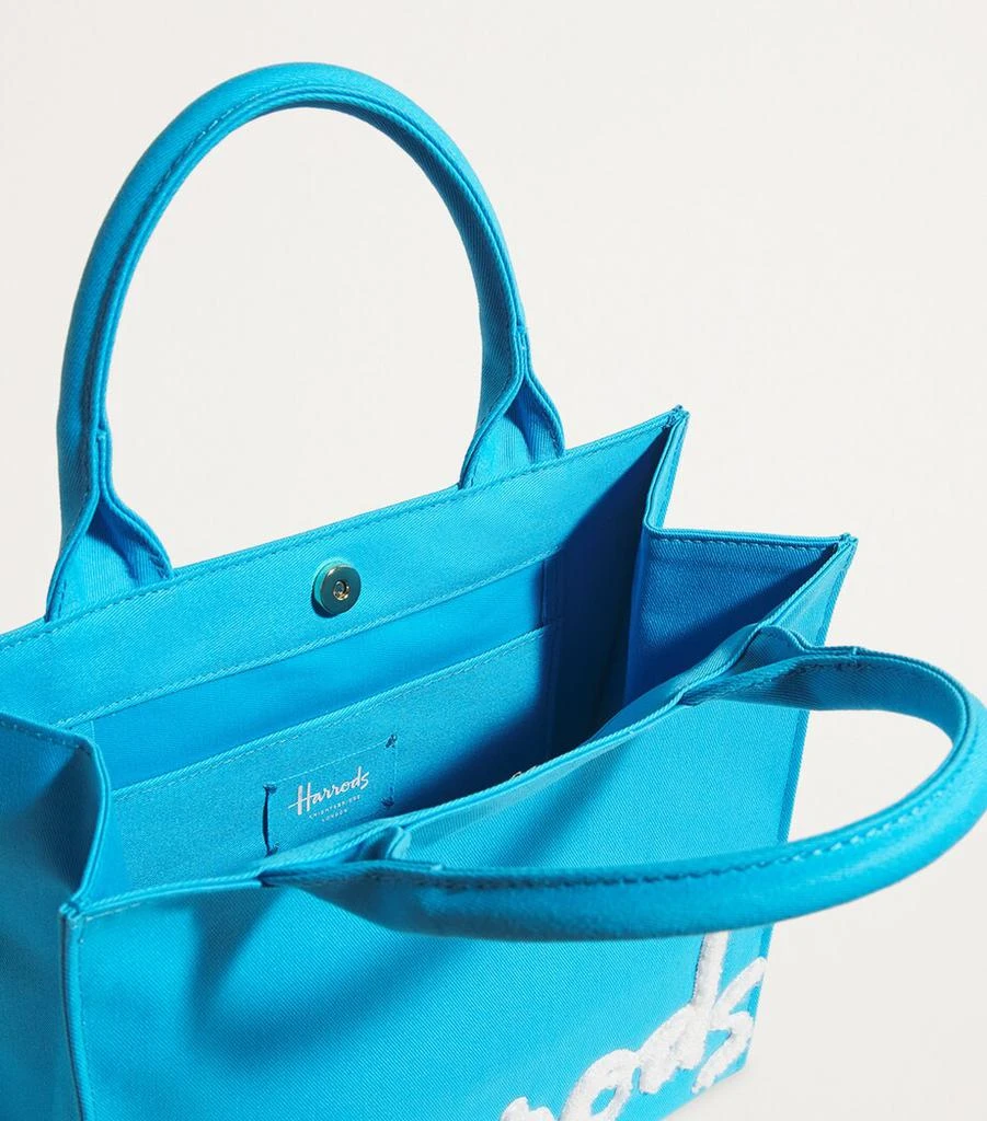 Harrods Small Cotton Logo Tote Bag 4