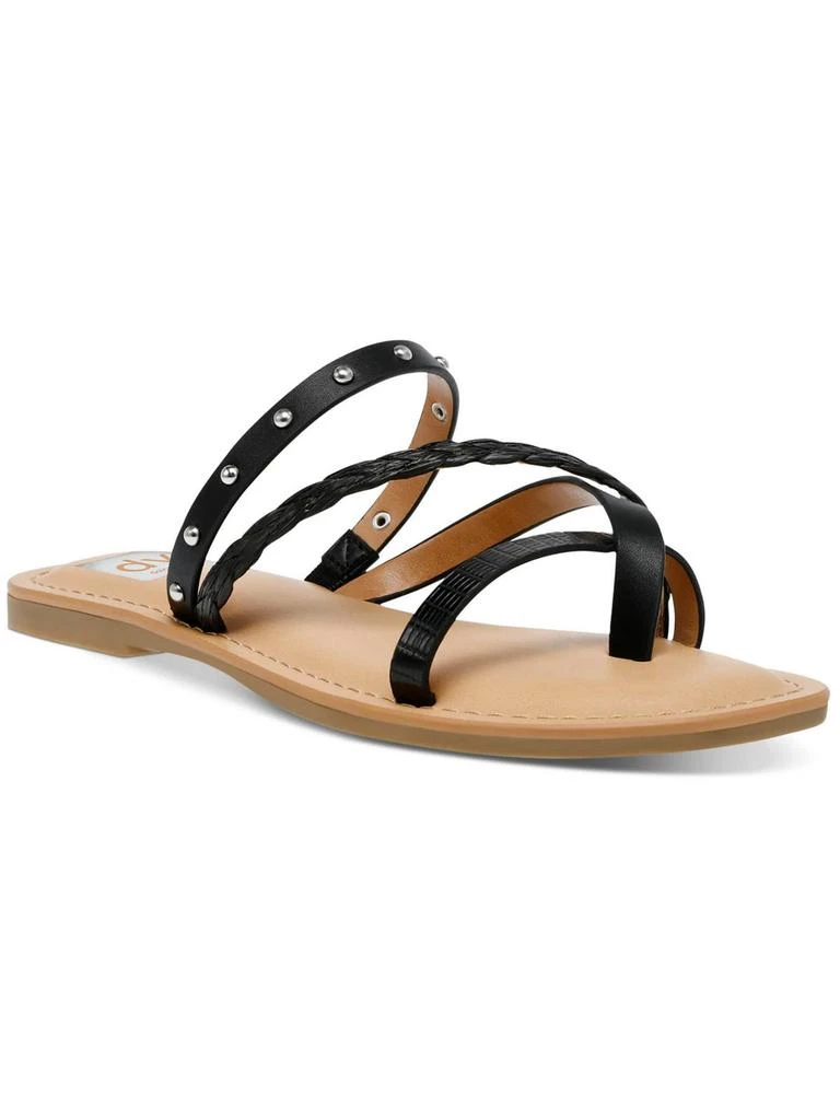 Dolce Vita Jessa Womens Faux Leather Studded Slide Sandals 5