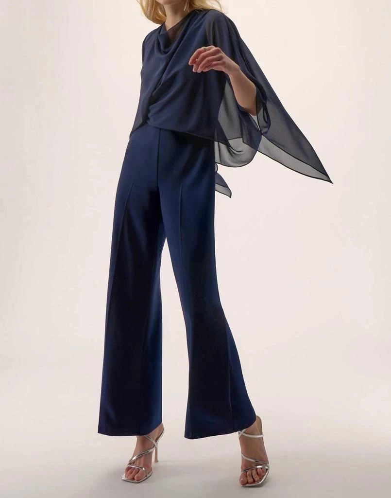 JOSEPH RIBKOFF Joseph Ribkoff - Chiffon Overlay Wide Leg Jumpsuit 3