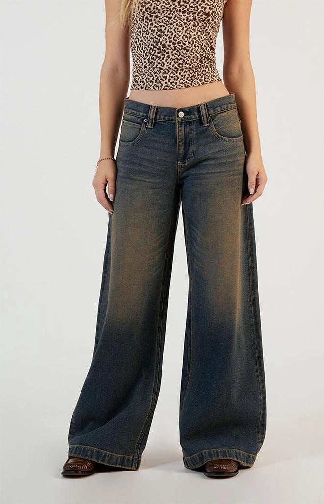 PacSun Sloane Low Rise Ultra Baggy Jeans Dark Indigo Tinted 1