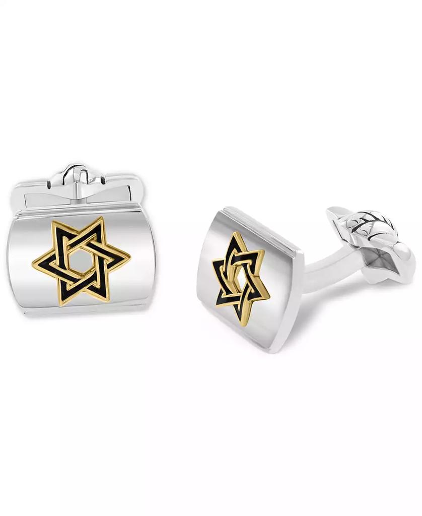 Effy EFFY® Men
s Star Of David Cufflinks in Sterling Silver 
18k Gold-Plated Sterling Silver