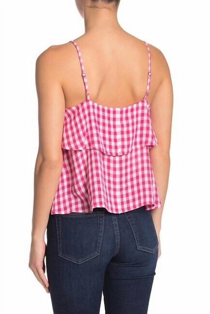 Abound Abound - Gingham Spaghetti Strap Check Plaid Tank Top 2