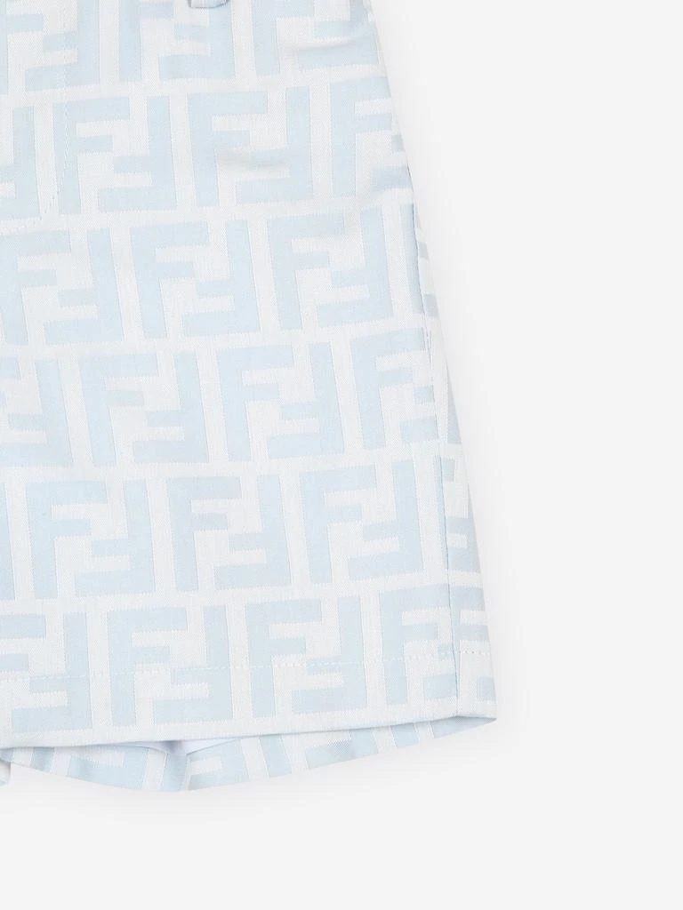 Fendi Fendi Baby Boys FF Jacquard Romper in Blue 4