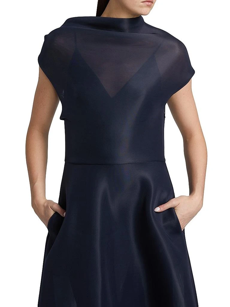 The Genevieve Draped Cocktail Dress  On Sale Now with Up to 60% Off |  Discover Exclusive Deals & Savings at BeyondStyle  Authentic Brandon  Maxwell premier|Women's|a-line|short sleeve|women's apparel|dresses|midi-length|lgbtq-owned  or founded|women's ...