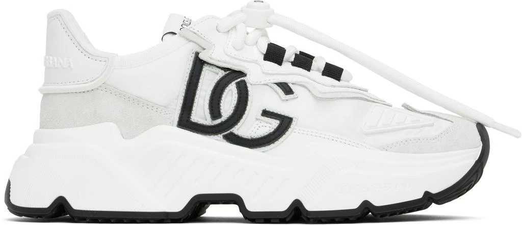 Dolce & Gabbana White Mixed-Material Daymaster Sneakers 1