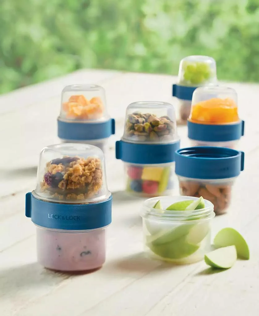 Lock & Lock Easy Essentials Twist Two Way Food Storage Container Set, 12-Piece, Clear 2
