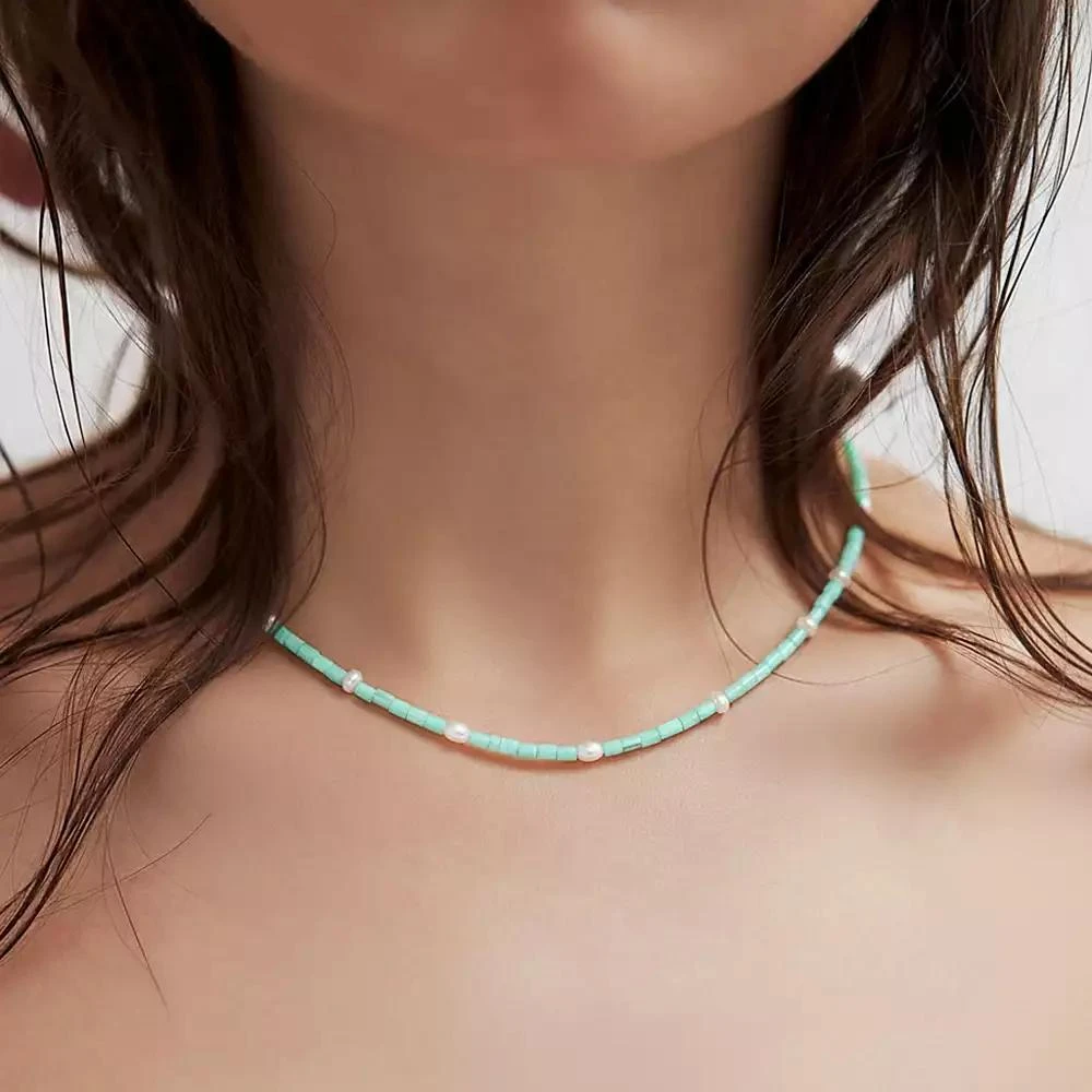 Joey Baby Gold Plated
Freshwater Pearls Limited Lusia Necklace - Green 2