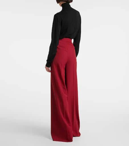 Max Mara Ninfa virgin wool gabardine palazzo pants 3