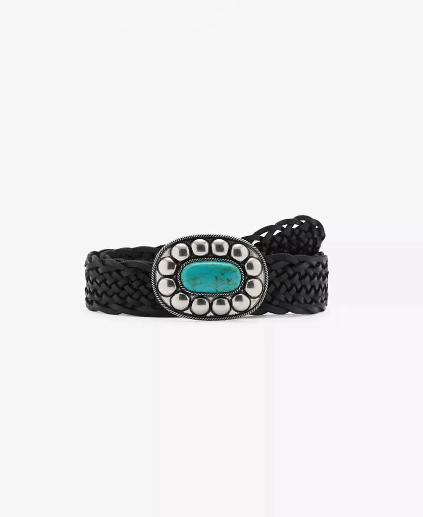 Mango Women's Buckle Leather Belt 1