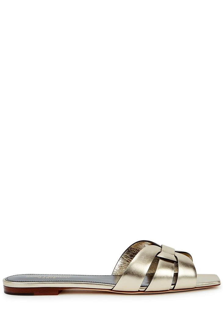 Yves Saint Laurent Nu Pieds metallic leather sandals 1