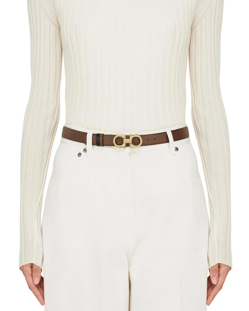 Salvatore Ferragamo Women's Donna Reversible Leather Belt 2