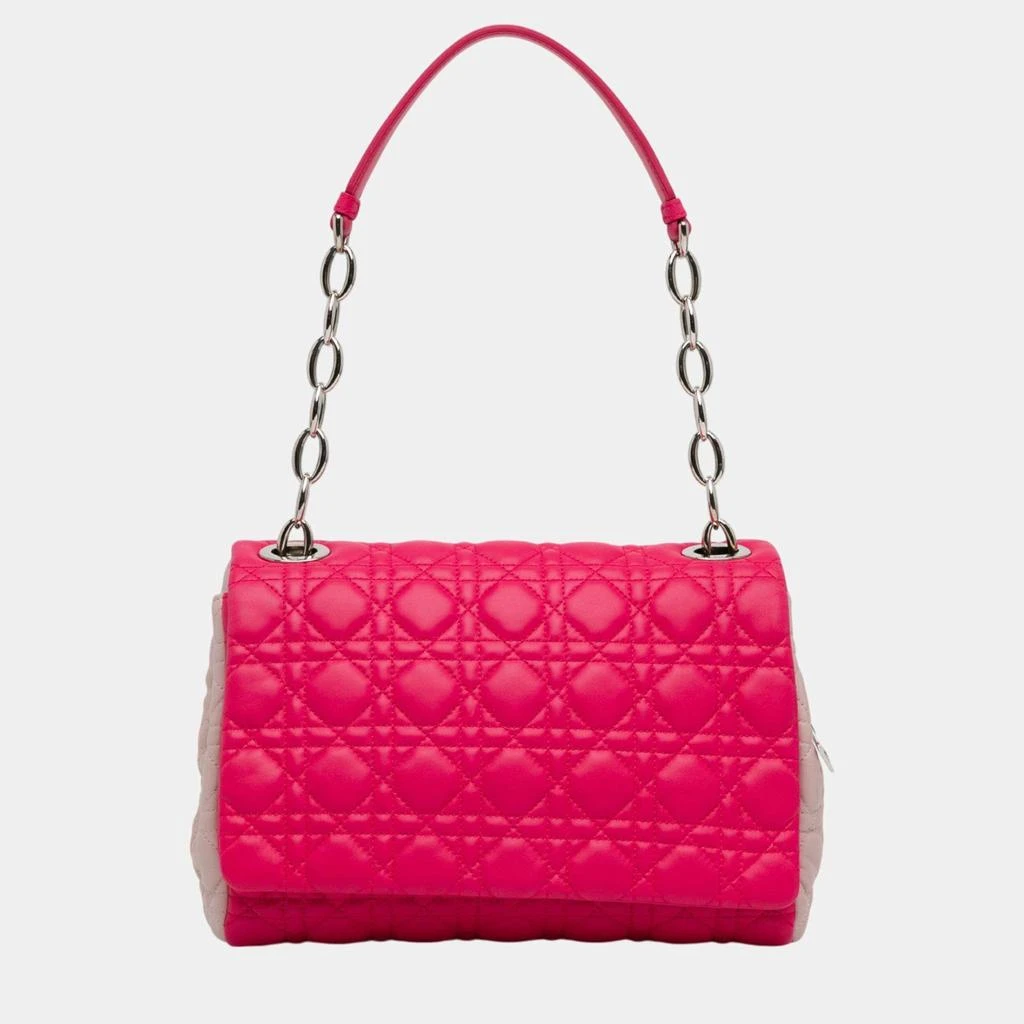 Dior Dior Pink Leather Lambskin Cannage Soft Flap Bag 1
