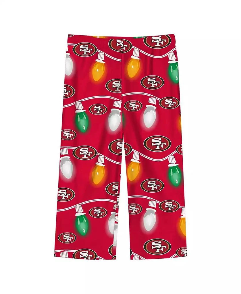 Outerstuff Toddler San Francisco 49ers Two-Piece Garland Holiday Long Sleeve Pajama Set 3