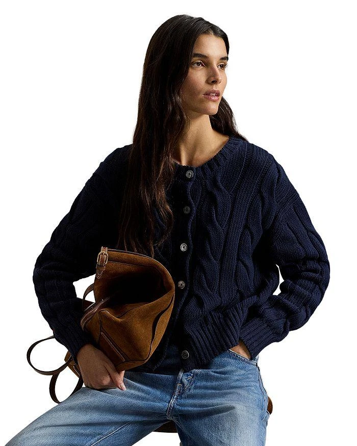 Ralph Lauren Crewneck Cable Knit Cardigan Sweater
