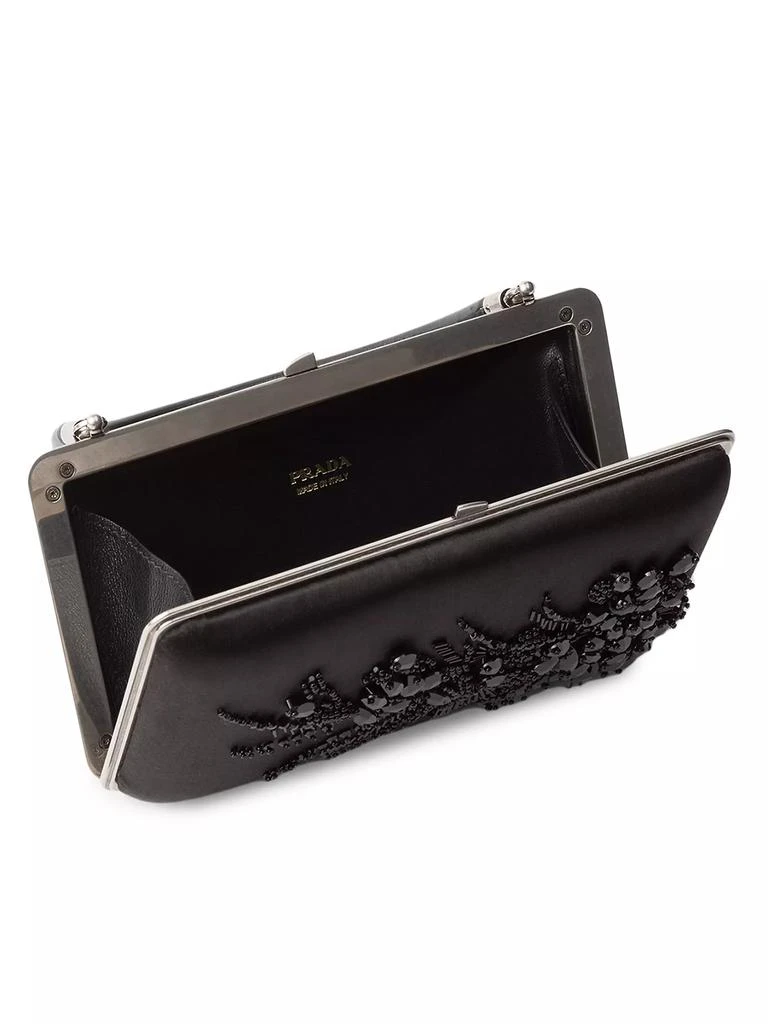 Prada Embroidered Satin Clutch 5
