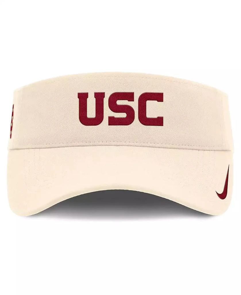 NIKE Men's Natural USC Trojans Primetime Ace Adjustable Visor Hat 4