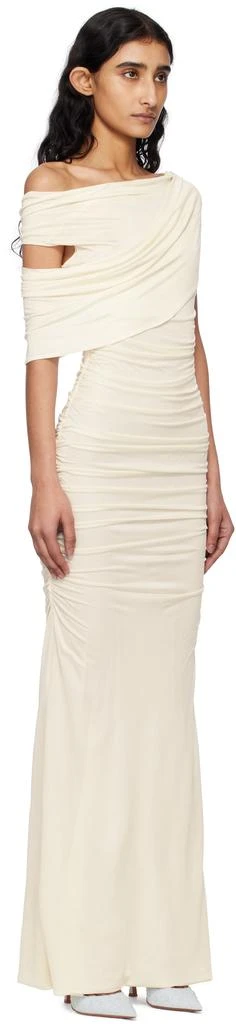 BLUMARINE Off-White One-Shoulder Maxi Dress 2