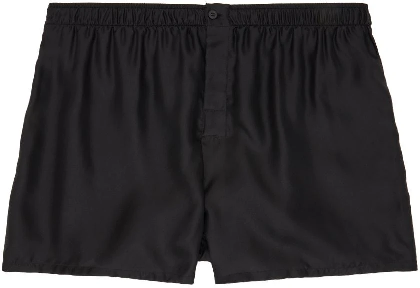 Zegna Black Silk Boxers 1