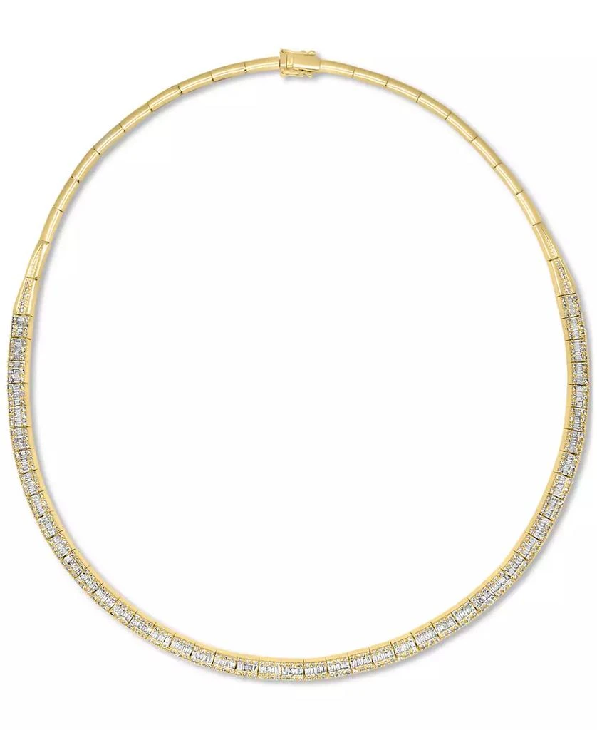Effy EFFY® Diamond Round 
Baguette 17" Collar Necklace (4 ct. t.w.) in 14k Gold (also available in White Gold) 1