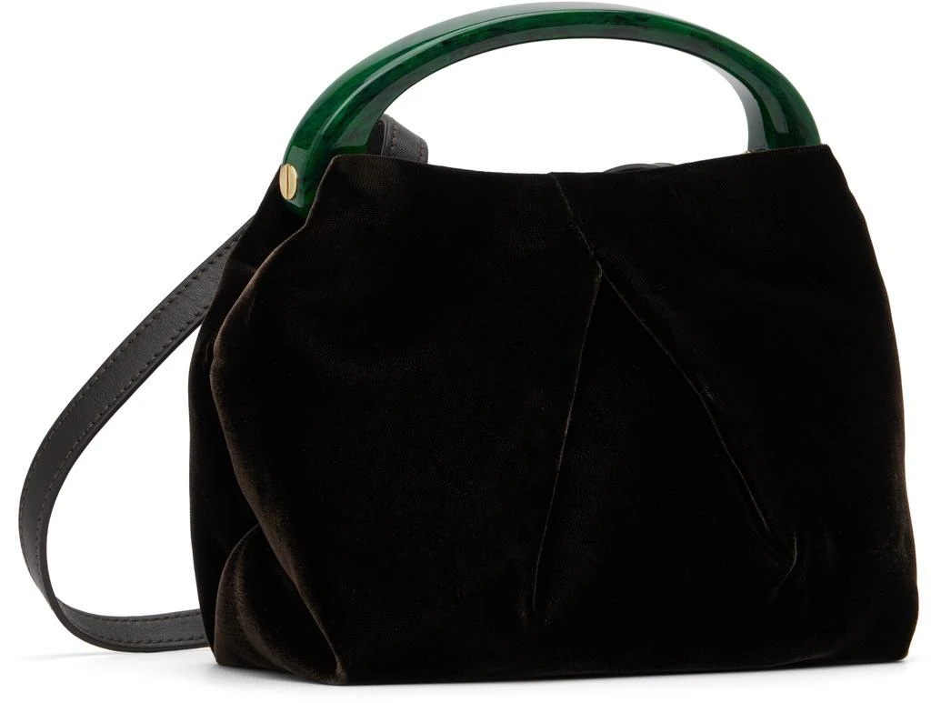 Dries Van Noten Brown Velvet Top Handle Bag 3