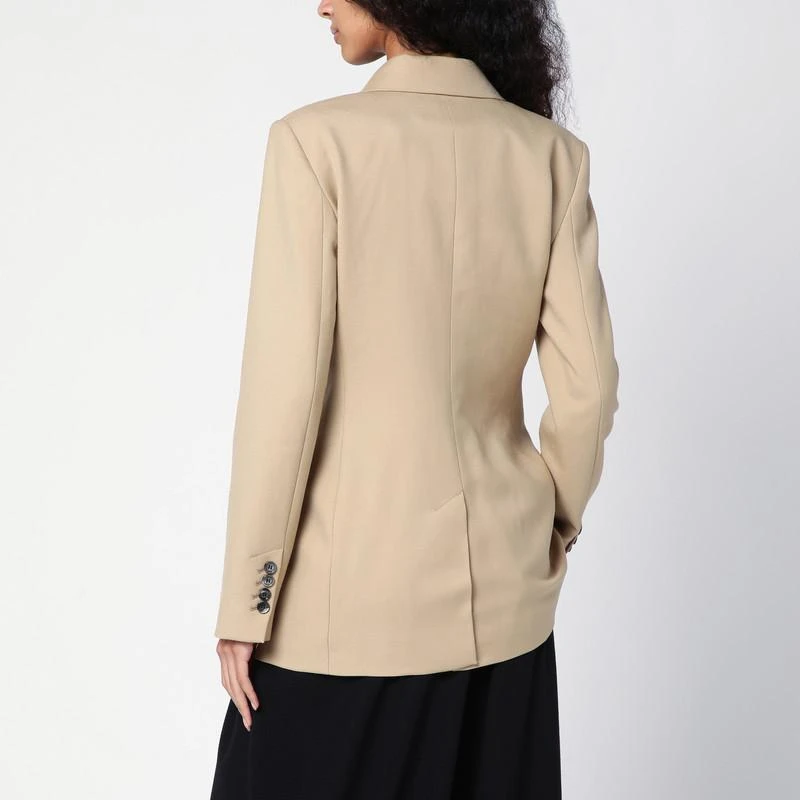 Ami Paris Sand-coloured double-breasted jacket in wool 3