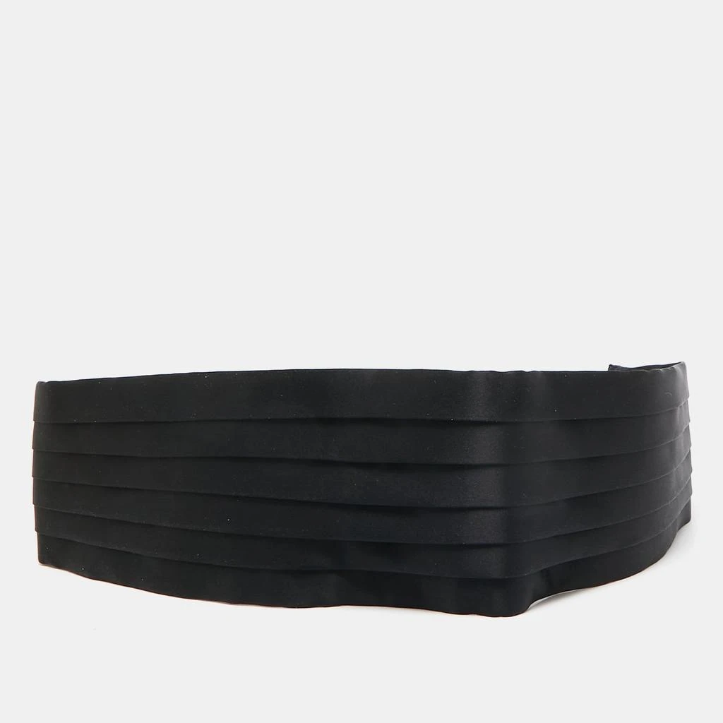Brioni Black Silk Cummerbund And Bow Tie Set Xxl 2