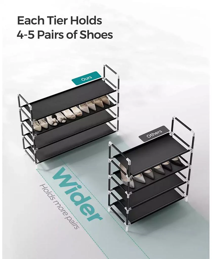 SONGMICS HOME Modern 3 Tiered Shoe Rack 4