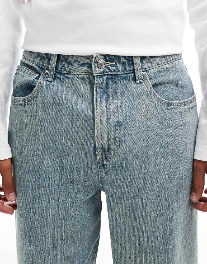 ASOS ASOS DESIGN barrel fit jeans in mid stone wash 5