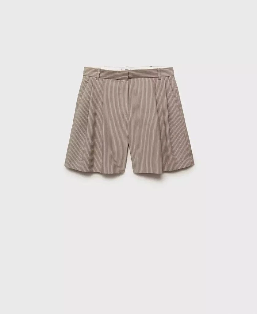 Mango Women's Striped Suit Bermuda Shorts 6
