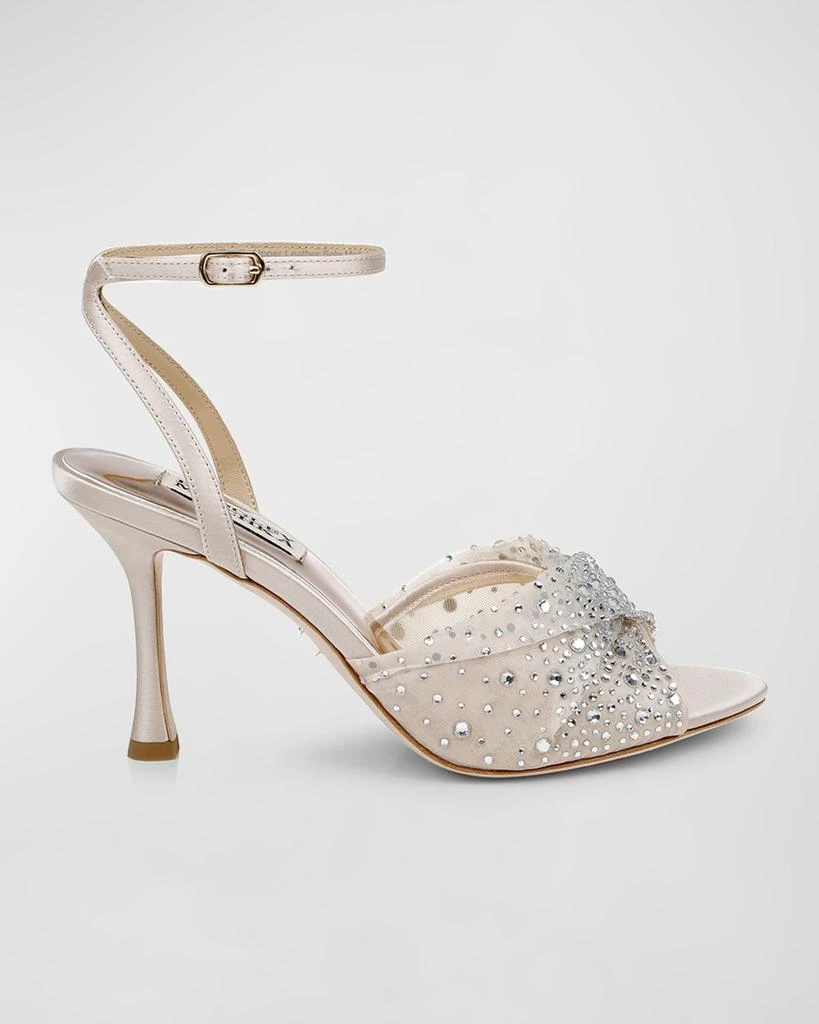 Badgley Mischka Cameryn Embellished Mesh Ankle-Strap Sandals 1