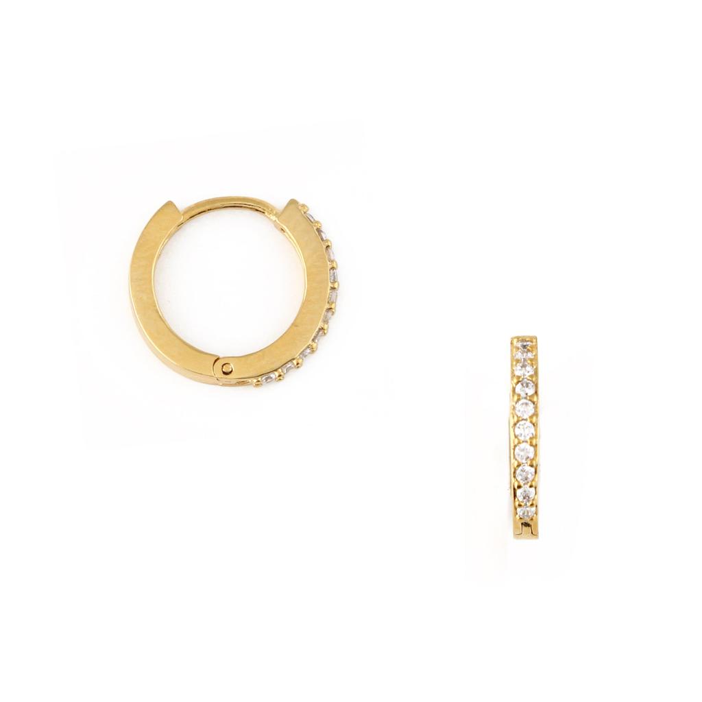 Orelia London Pavé Huggie Hoop Earrings