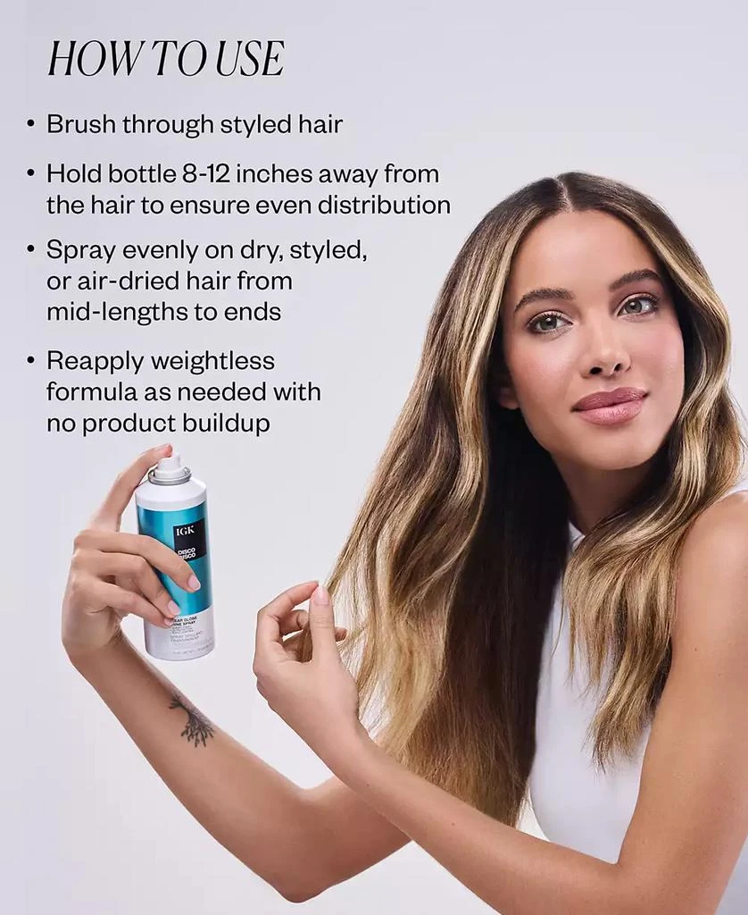 IGK Hair Disco Disco Clear Gloss Shine Spray, 5.3 oz. 4