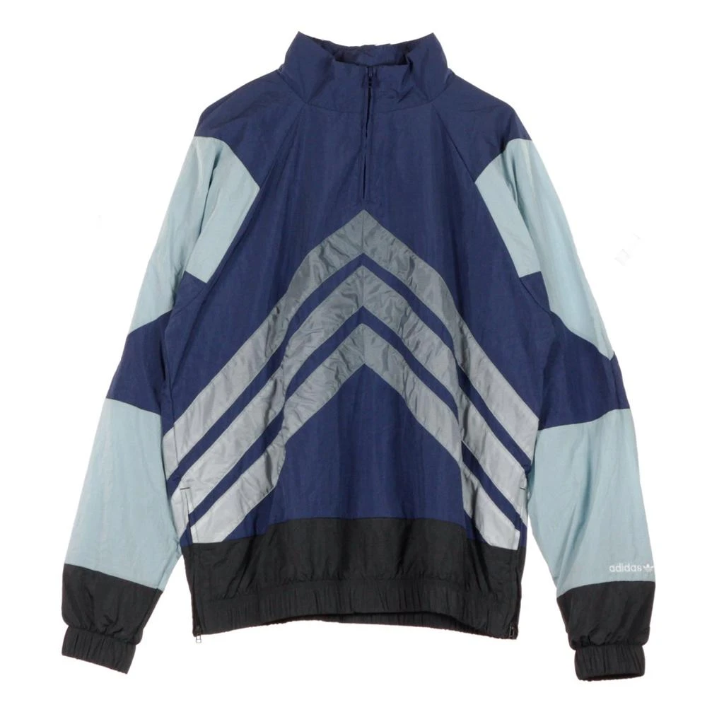 Adidas Men's Windbreaker V Stripes Wb Blue/carbon/ash Grey 1