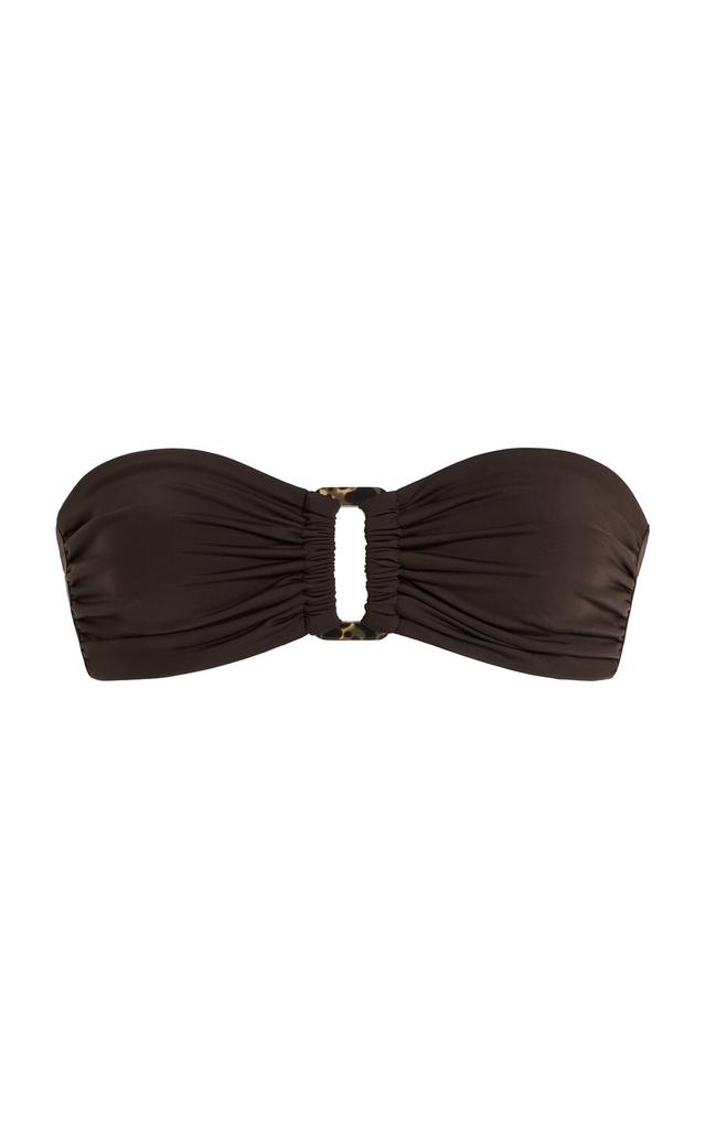 Anemos Anemos - Tortoise-Ring Bandeau Bikini Top - Brown - S - Moda Operandi