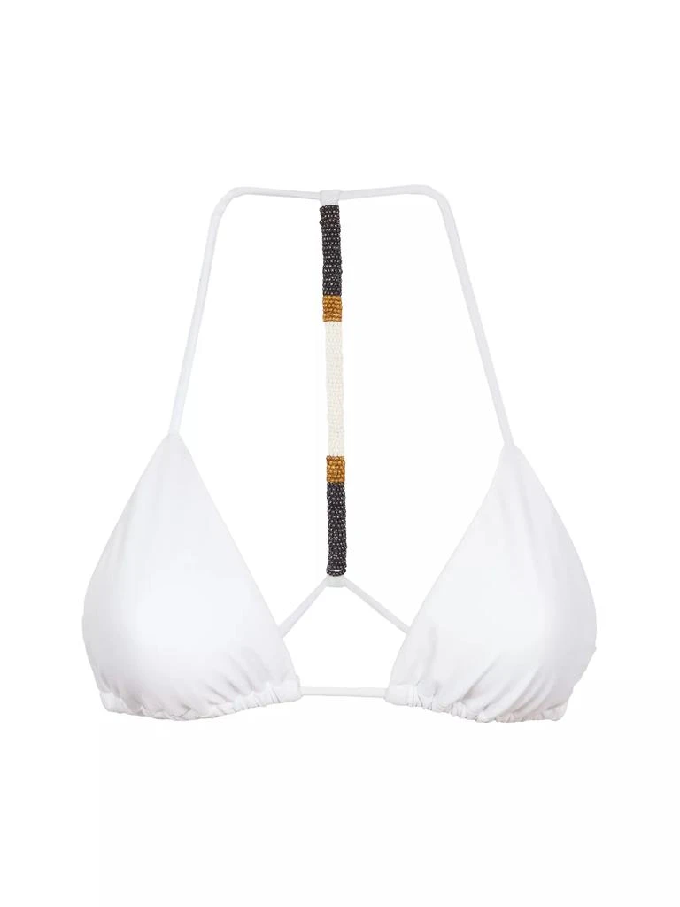 ViX by Paula Hermanny Ella Bead-Embellished Triangle Bikini Top 1
