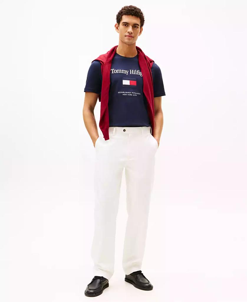 Tommy Hilfiger Men's Logo Embroidered Flag T-Shirt