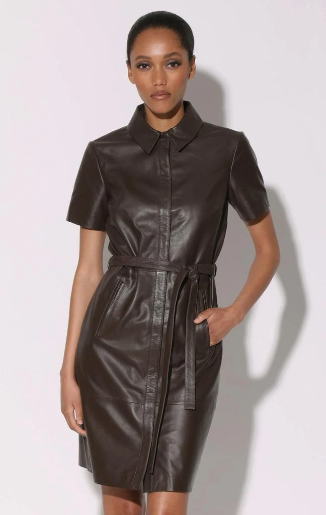 Chloe Dress, Mocha - Leather  On Sale Now with Up to 77% Off | Discover  Exclusive Deals & Savings at BeyondStyle  Authentic Walter Baker  women|clothing|dresses with Limited-Time Discounts, Free Shipping,