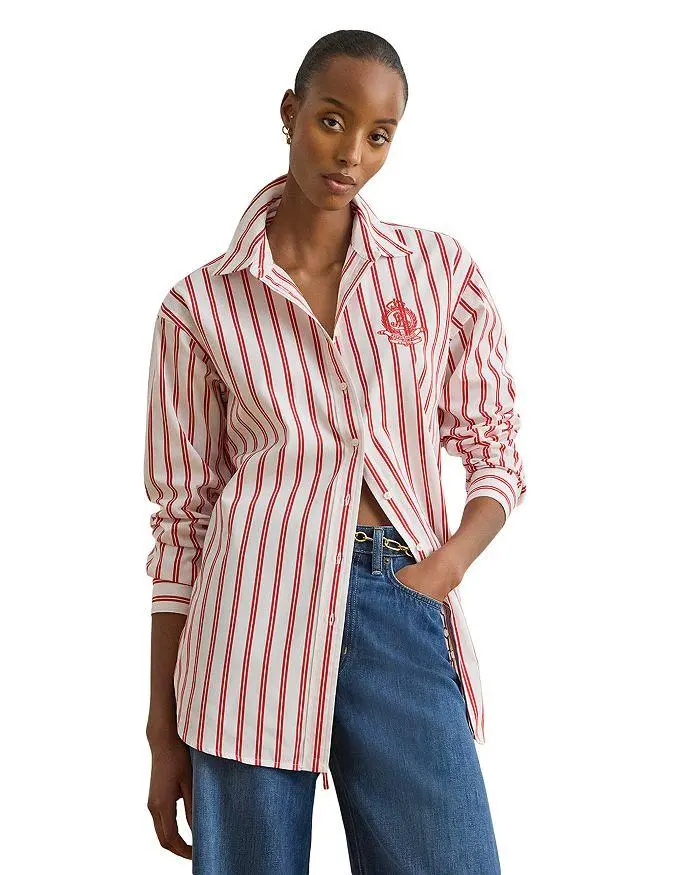 Ralph Lauren Relaxed Fit Striped Broadcloth Shirt
