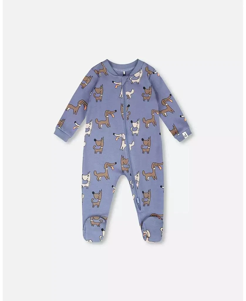 Deux par Deux Baby Boys Cotton One-Piece Pyjama Dog Print